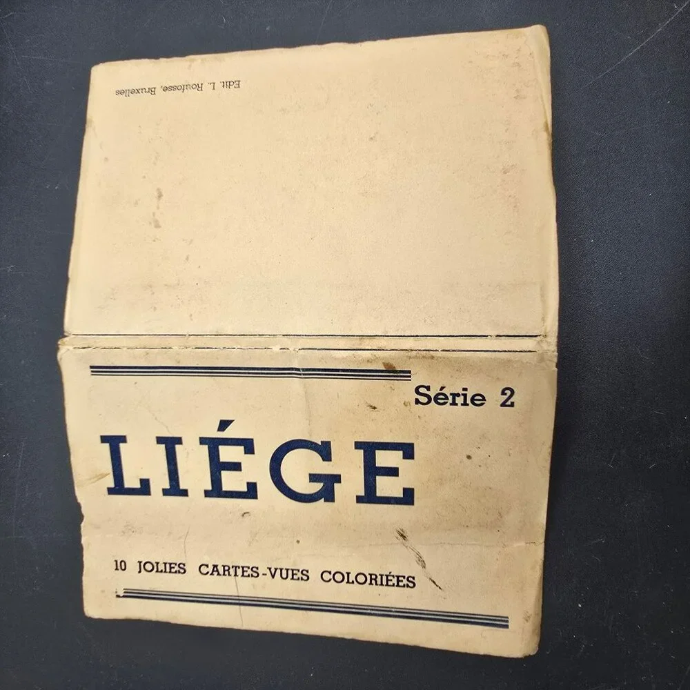 Vintage Liège Série 2 10 Colorized Postcard Views Accordion Set CR2007